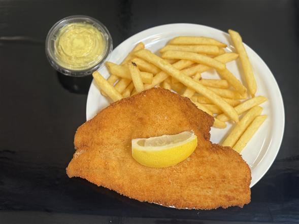 Fiskefilet m.pommes